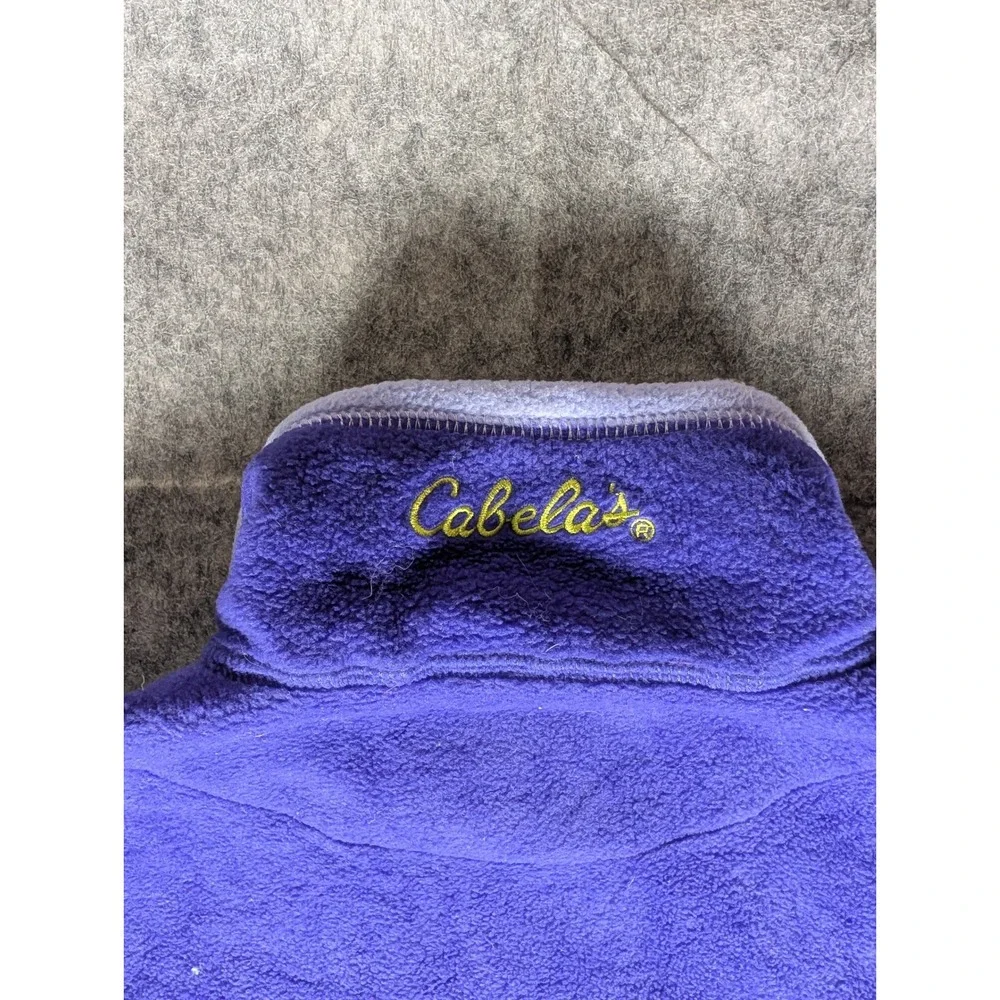 Cabelas Womens Purple Fleece Vest Full‎ Zip Pockets M Medium Outdoor Casual